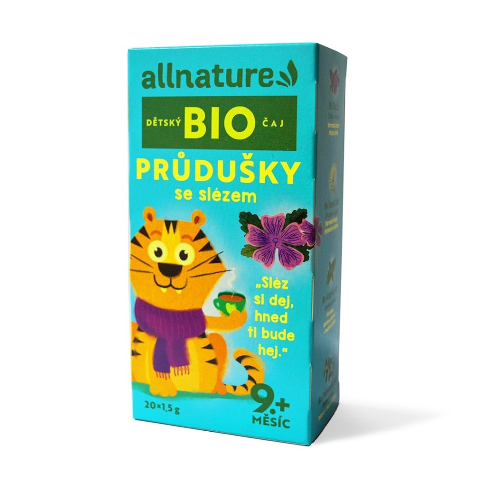 ALLNATURE Dětský čaj průdušky se slézem BIO 20 sáčků