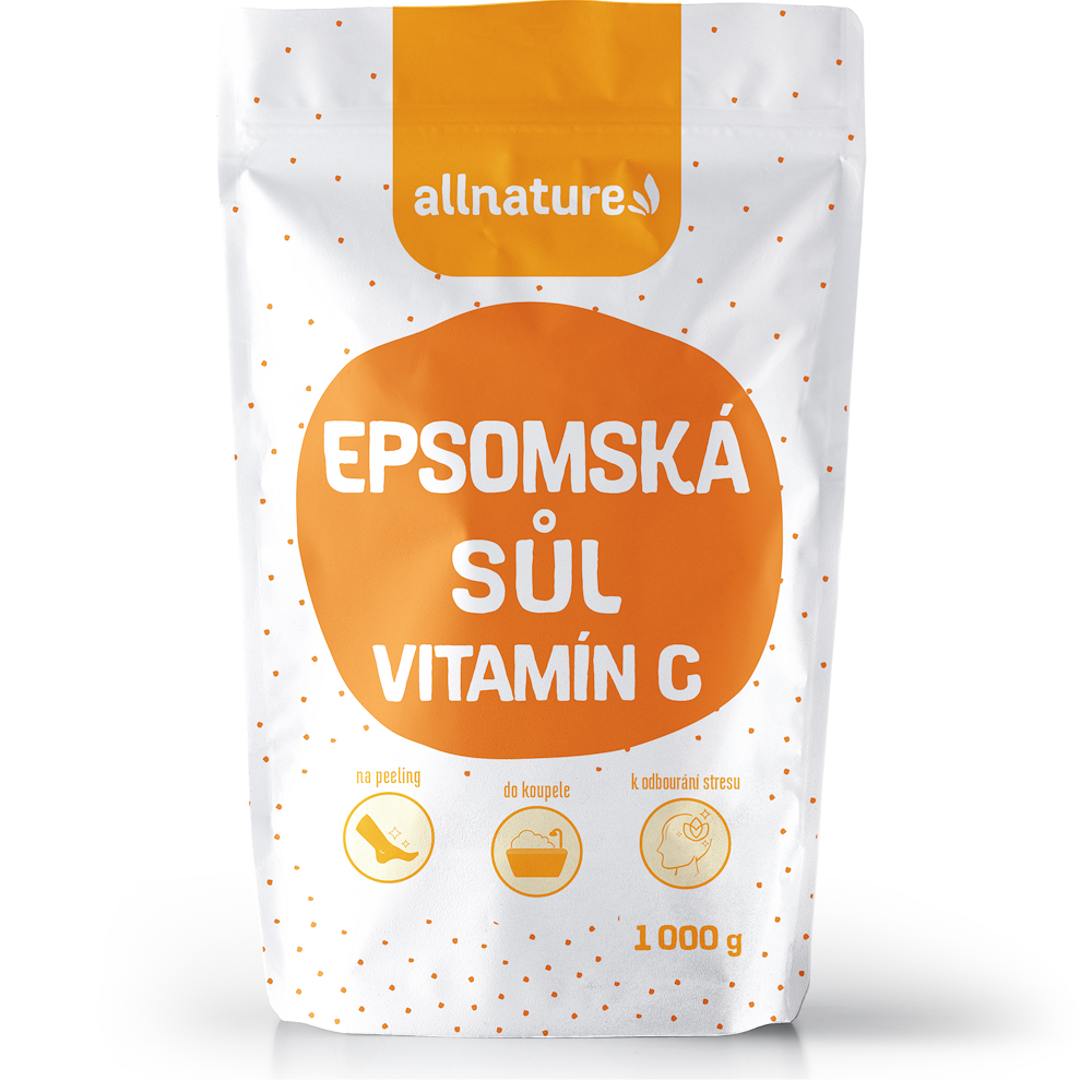 ALLNATURE Epsomská sůl s vitamínem C 1000 g