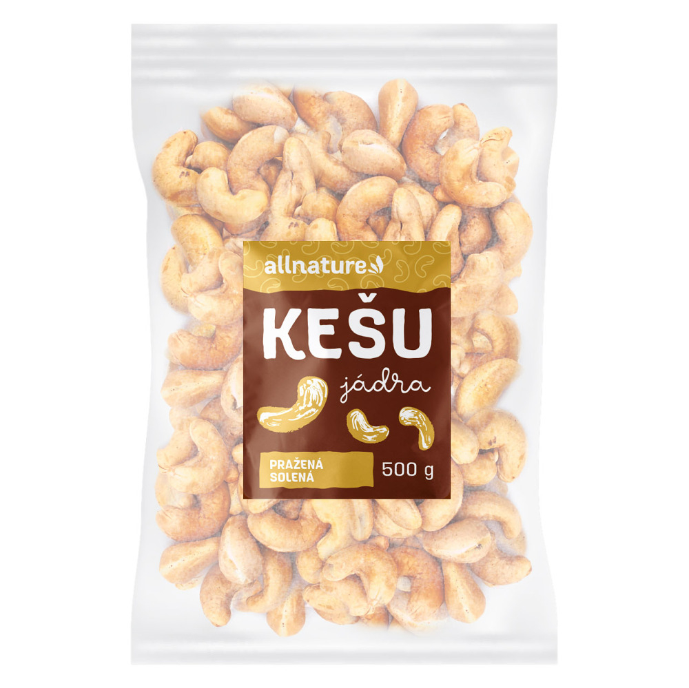 ALLNATURE Kešu pražené solené 500 g