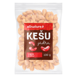 ALLNATURE Kešu v medu a chilli 100 g