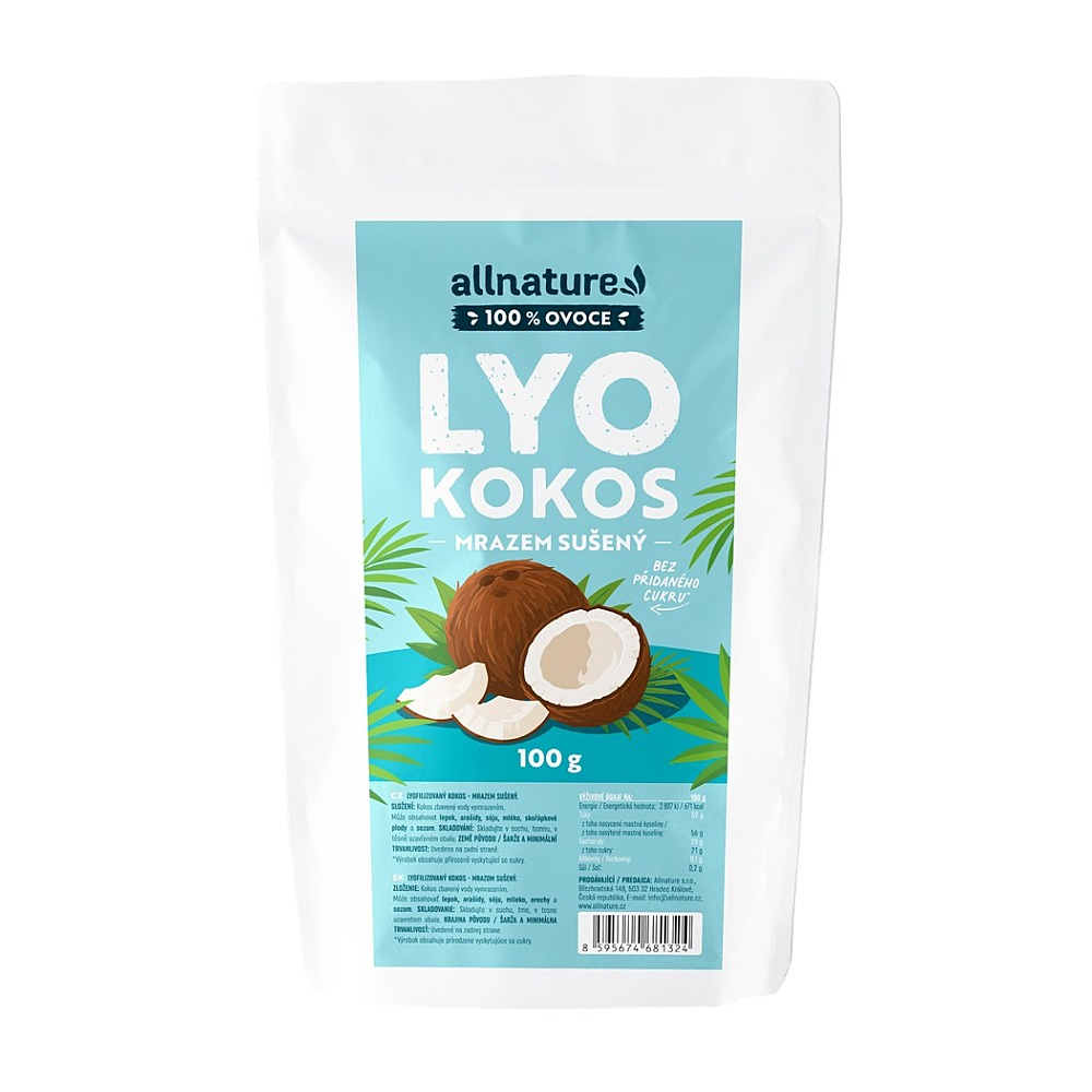ALLNATURE Kokos sušený mrazem 100 g