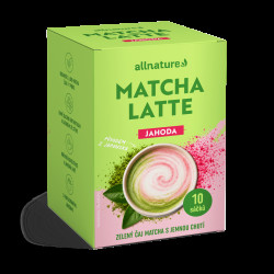 Allnature Matcha latte jahoda 10x20 g