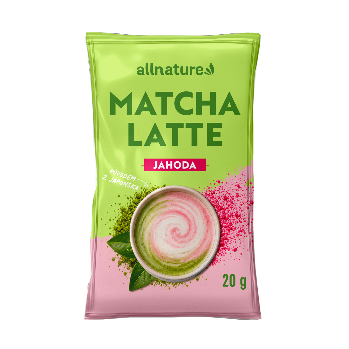 Allnature Matcha latte jahoda 20 g