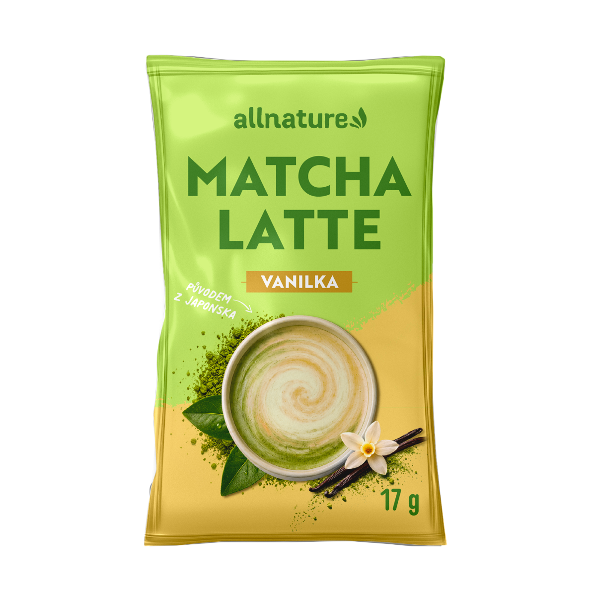 Allnature Matcha latte vanilka 17 g