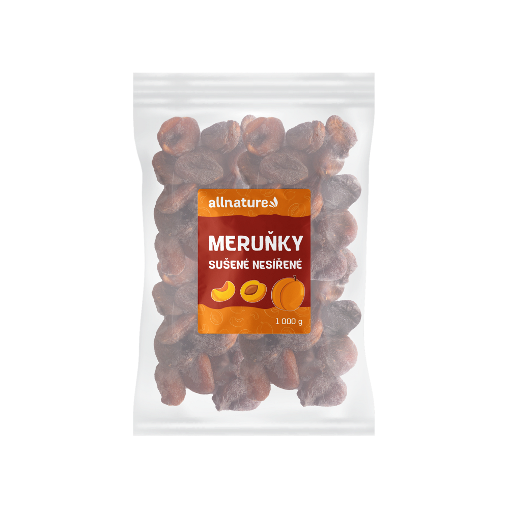 ALLNATURE Meruňky sušené nesířené 1000 g