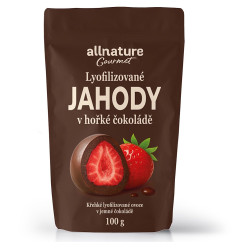 ALLNATURE Mrazem sušené jahody v hořké čokoládě 100 g