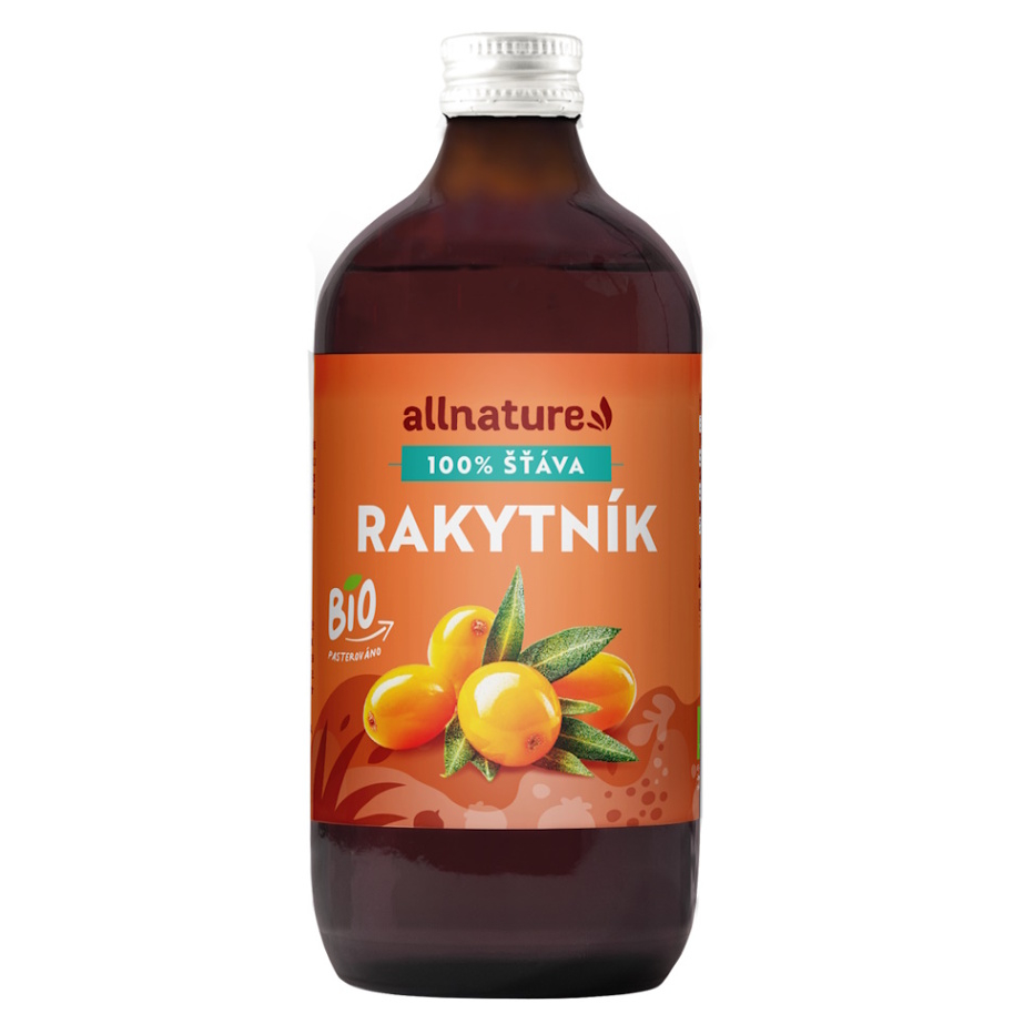 ALLNATURE Rakytníková šťáva 100% BIO 500 ml