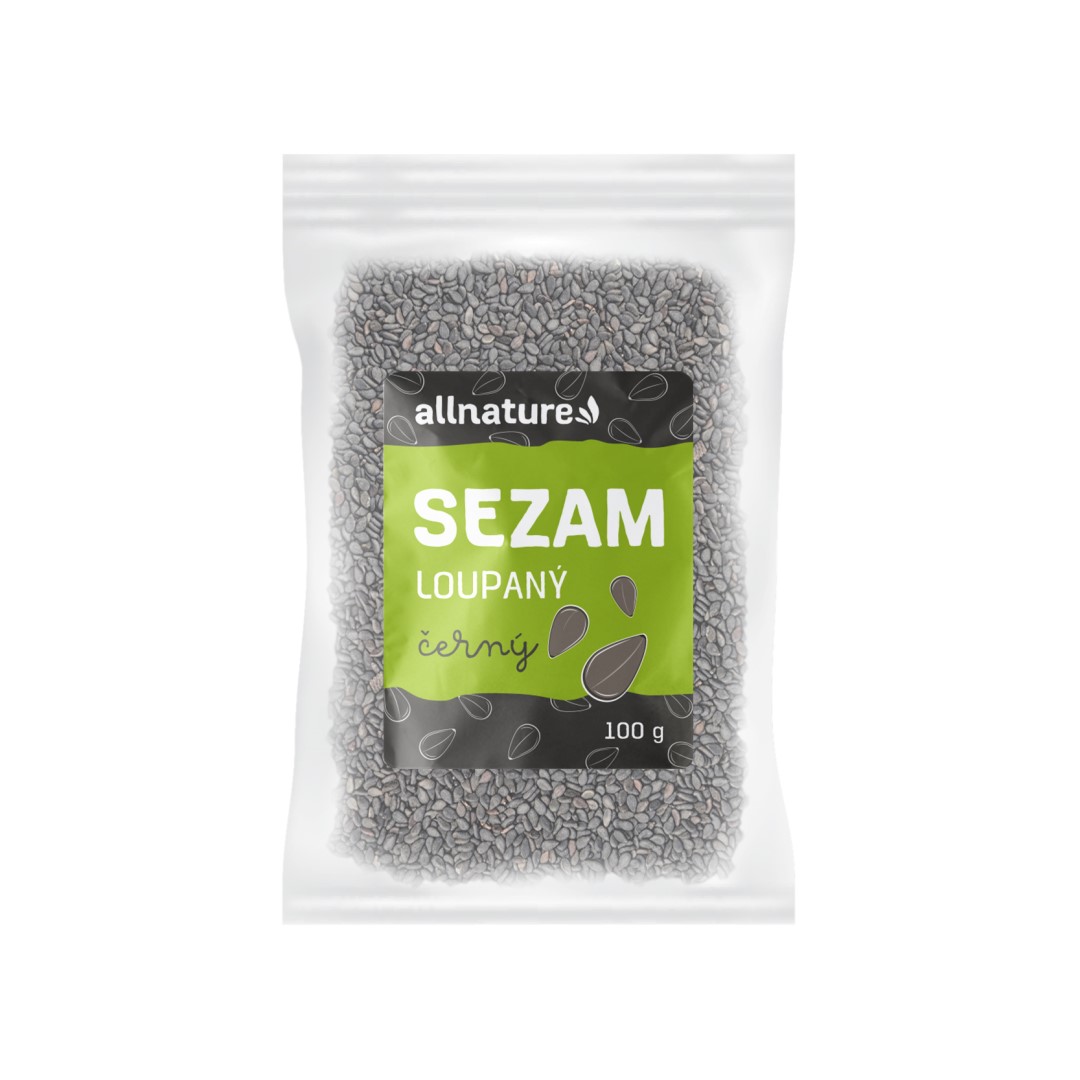 Allnature Sezam černý loupaný 100 g