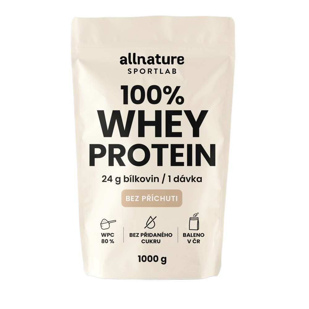 Allnature Sportlab 100% WHEY protein bez příchuti 1000 g