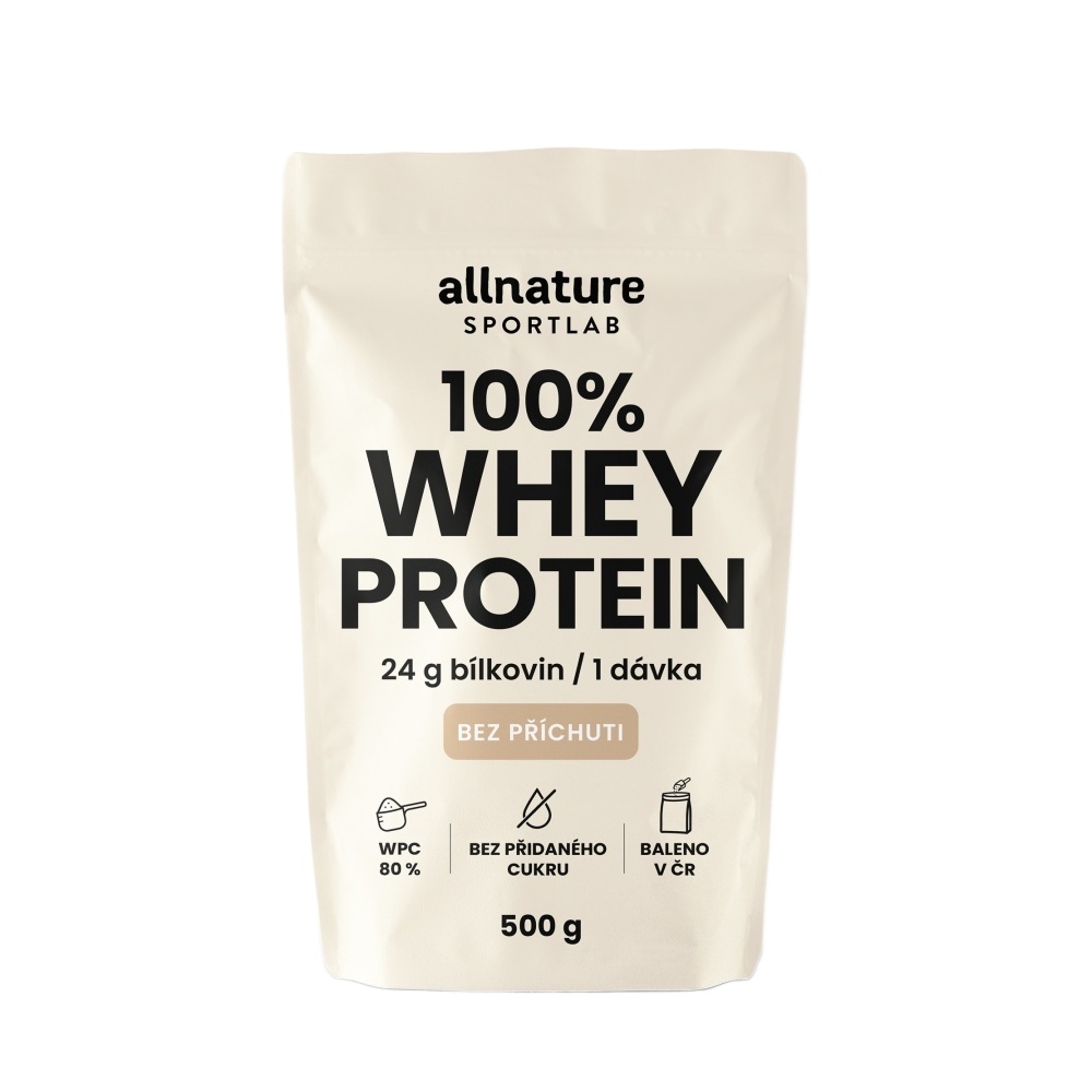 Allnature Sportlab 100% WHEY protein bez příchuti 500 g