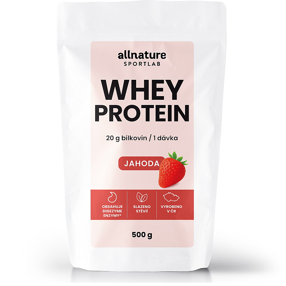 ALLNATURE Sportlab whey protein jahoda 500 g