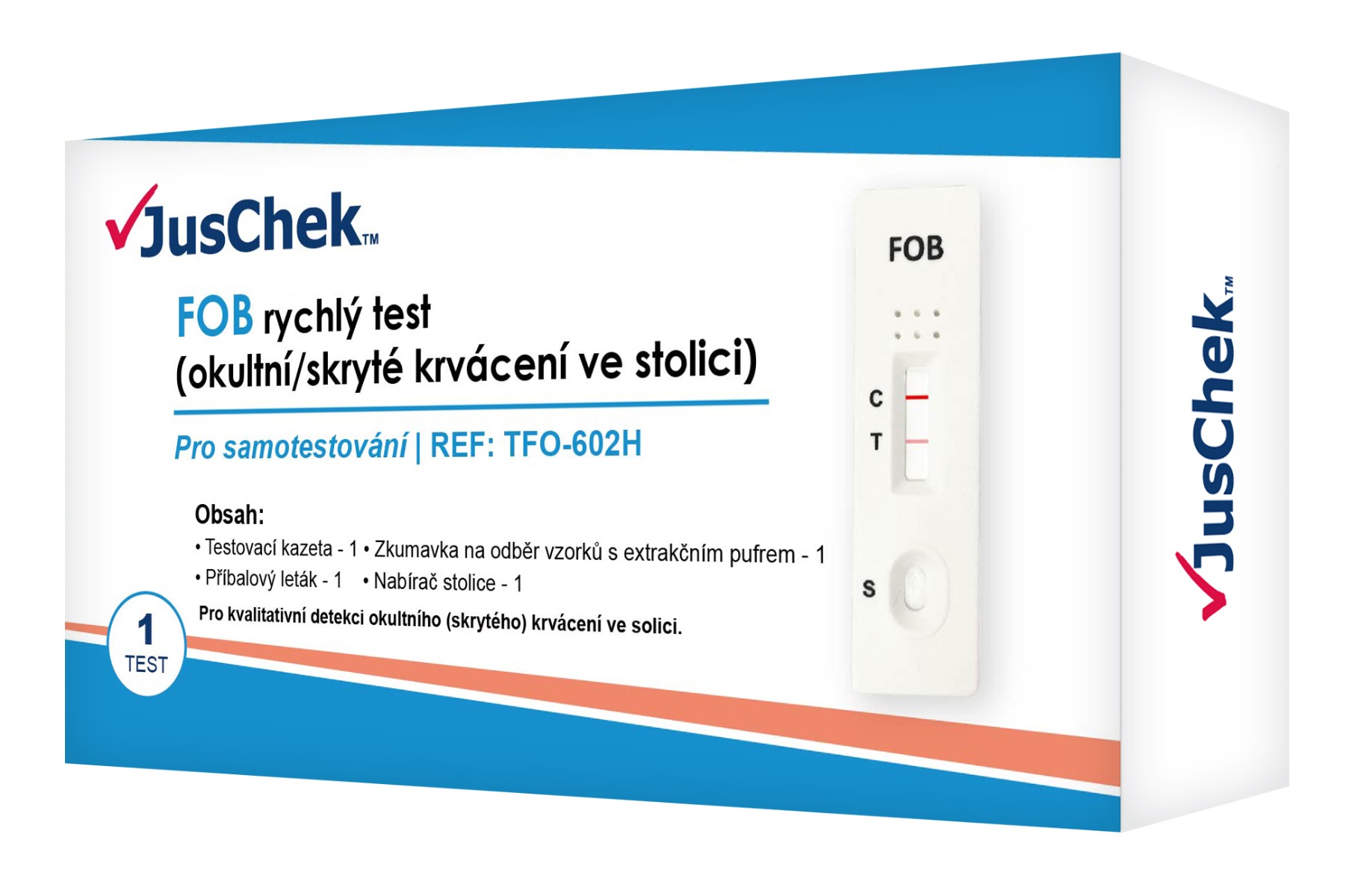Alltest JusChek FOB rychlý test na okultní krvácení 1 ks