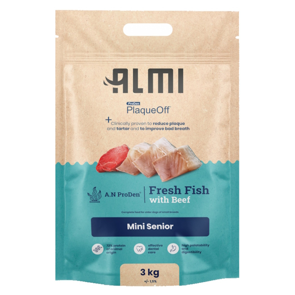 ALMI Mini Senior granule pro psy, Hmotnost balení (g): 3 kg