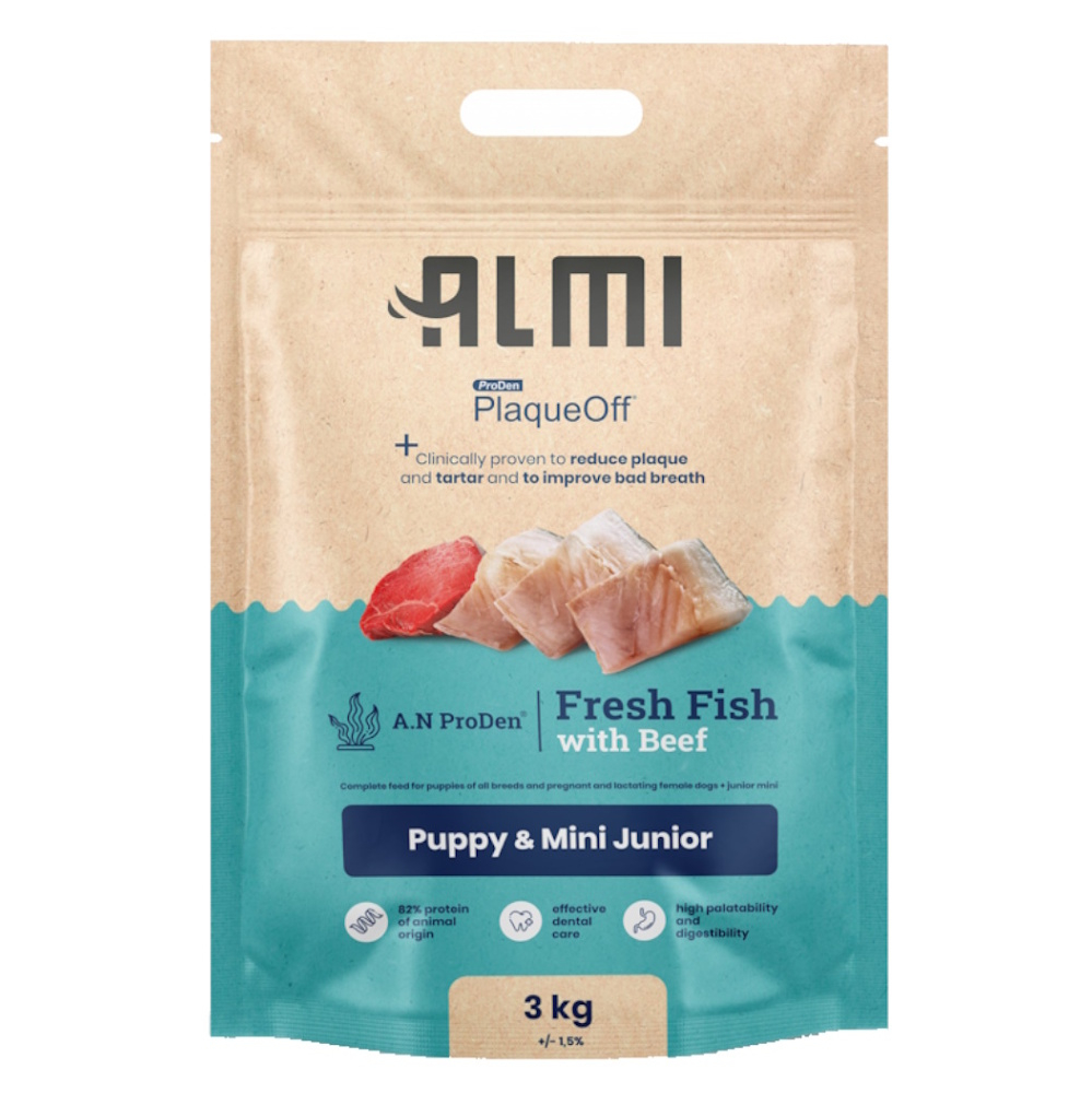 ALMI Puppy & Mini Junior granule pro štěňata, Hmotnost balení (g): 3 kg