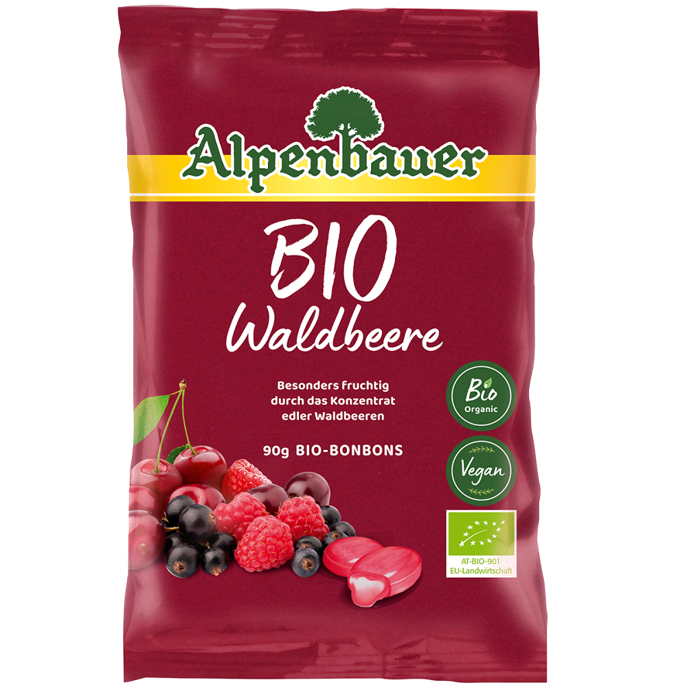 ALPENBAUER Přírodní bonbóny lesní plody BIO 90 g