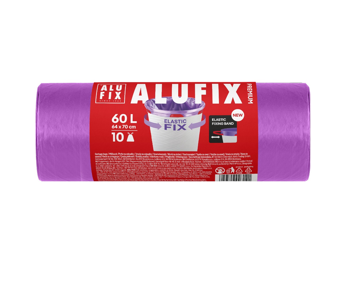 Alufix Elastic Fix Pytle na odpadky 60 l 10 ks