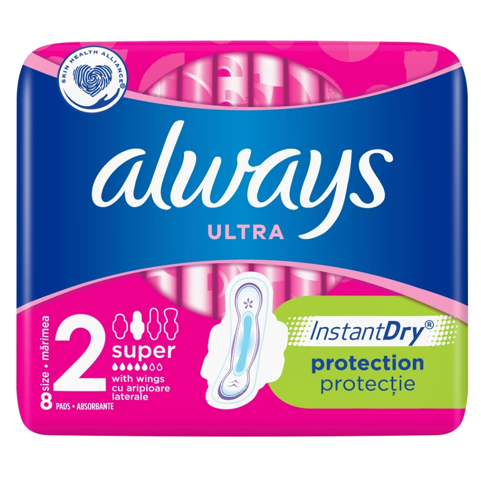 ALWAYS Ultra Long vel.2 Hygienické vložky s křidélky 8 ks