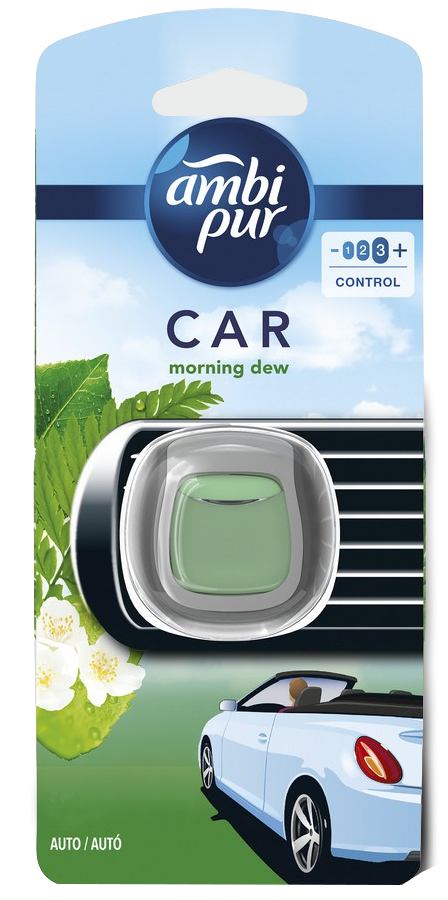 AMBIPUR Osvěžovač vzduchu do auta, náhradní náplň - Klip, Morning Dew