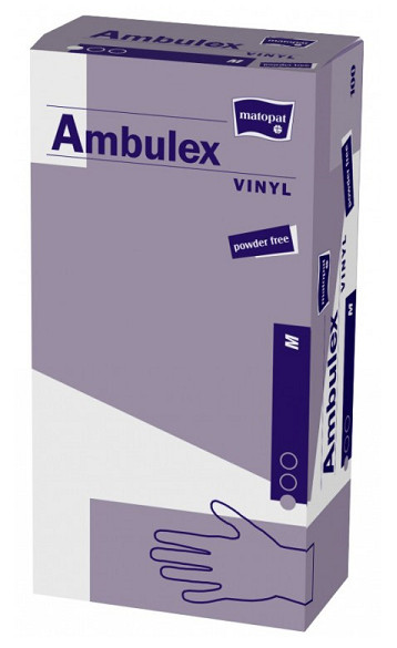 AMBULEX Vinyl rukavice vinyl. nepudrované M 100 ks