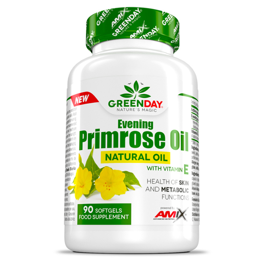 AMIX Greenday Pupalkový olej s vitamínem E 90 kapslí