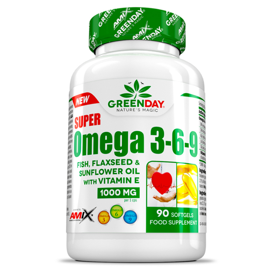 AMIX Greenday Super omega 3-6-9  90 kapslí