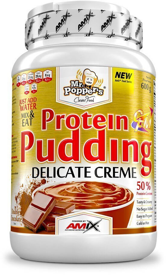 AMIX Mr. Popper's Protein Pudding Creme, Dvojitá čokoláda, 600 g