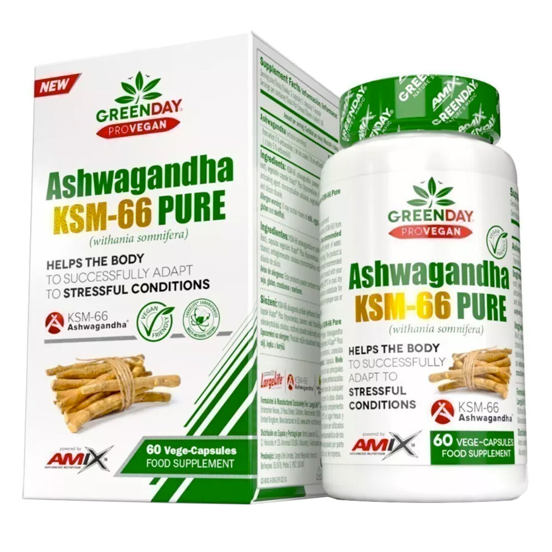 Amix Nutrition ProVegan Ashwagandha KSM-66 Pure - 60 kapslí