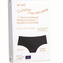 ANAÉ BY ECODIS Menstruační kalhotky Panty na slabou menstruaci černé  L