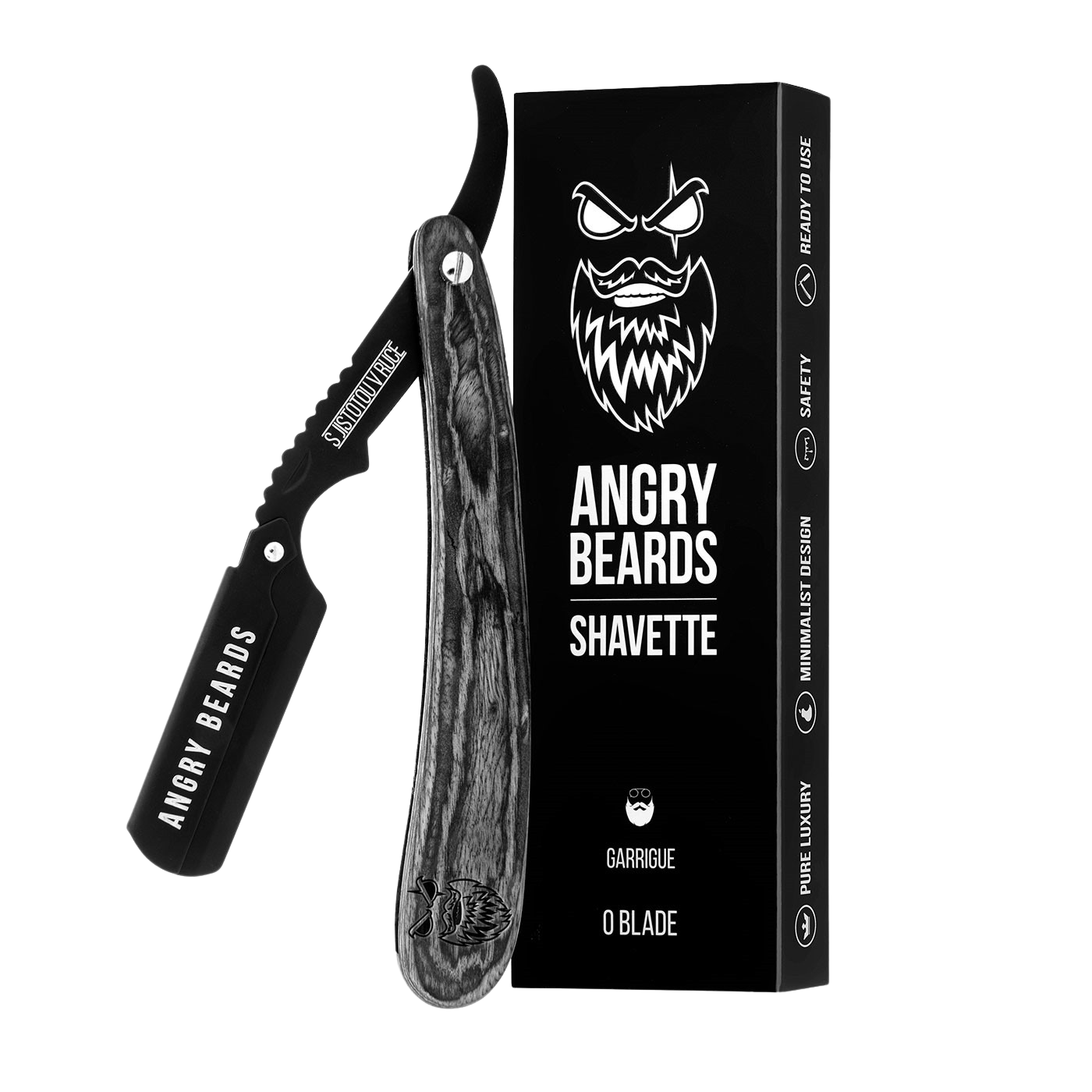 ANGRY BEARDS Shavette Garrigue kůže