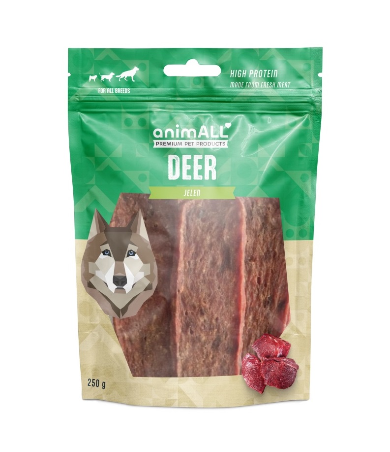animALL Jelení plátky pamlsky pro psy 250 g