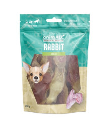 animALL Králičí ouško s kachním pamlsky pro psy 250 g