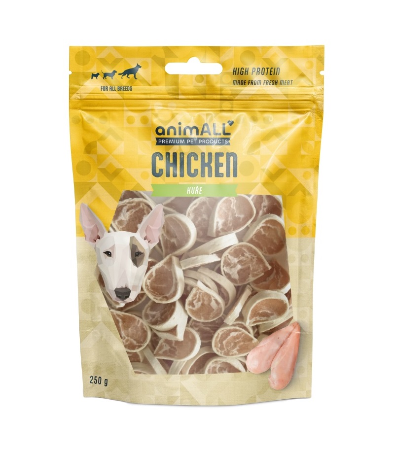 animALL Kuřecí a tresčí sushi pamlsky pro psy 250 g