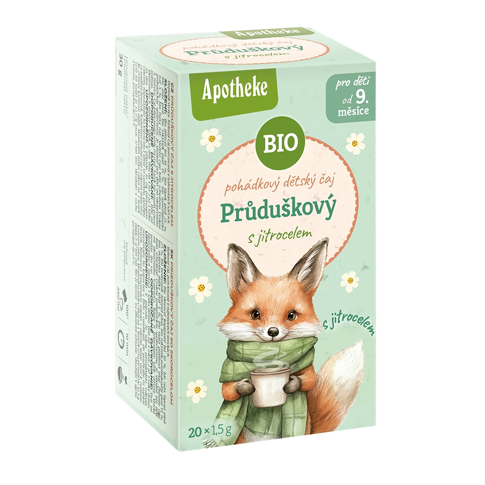 APOTHEKE BIO čaj dětský Průduškový s jitrocelem 20 x 1.5 g