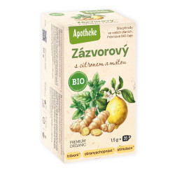 Apotheke BIO Zázvor s citronem a mátou porcovaný čaj 20x1,5 g