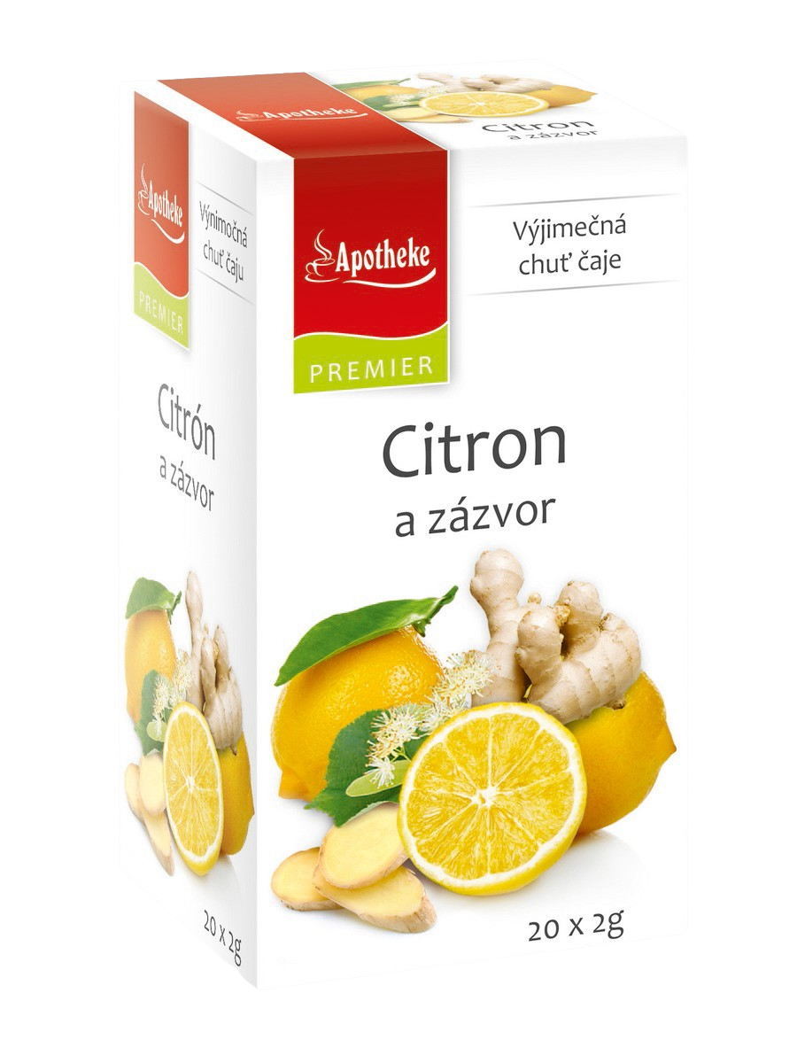 APOTHEKE Citron + zázvor s lípou 20 x 2 g