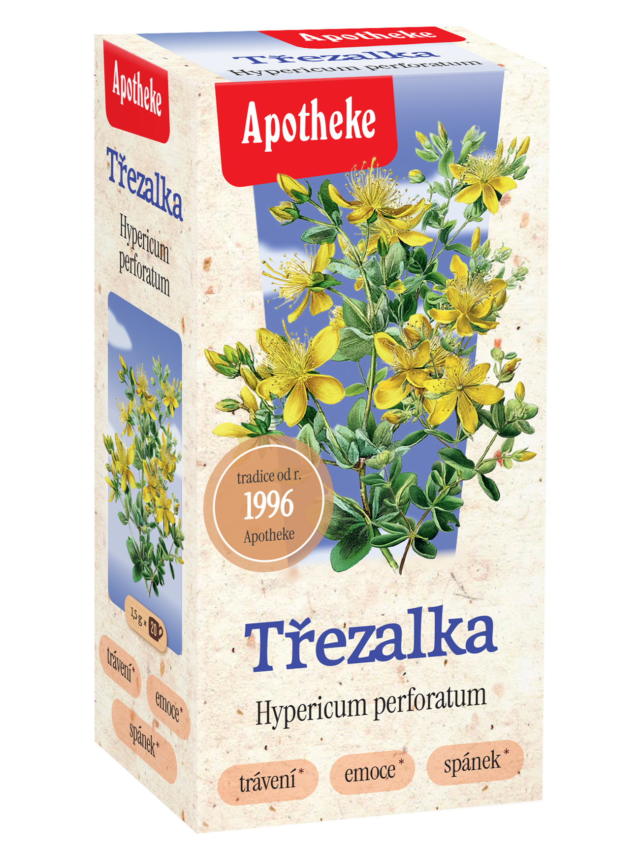 Apotheke Třezalka tečkovaná čaj nálevové sáčky 20x1,5 g