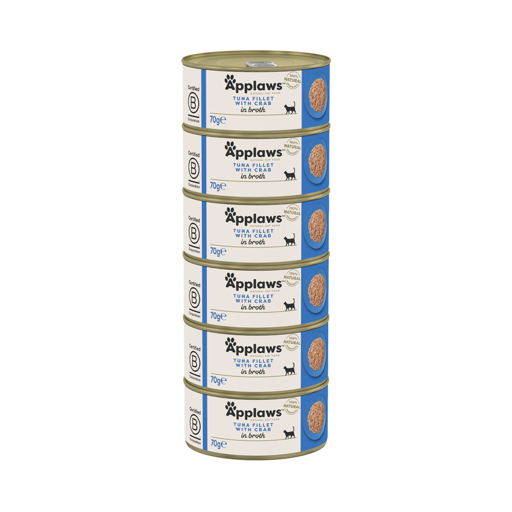 Applaws Cat Tuňák s krabem konzerva 6x70 g