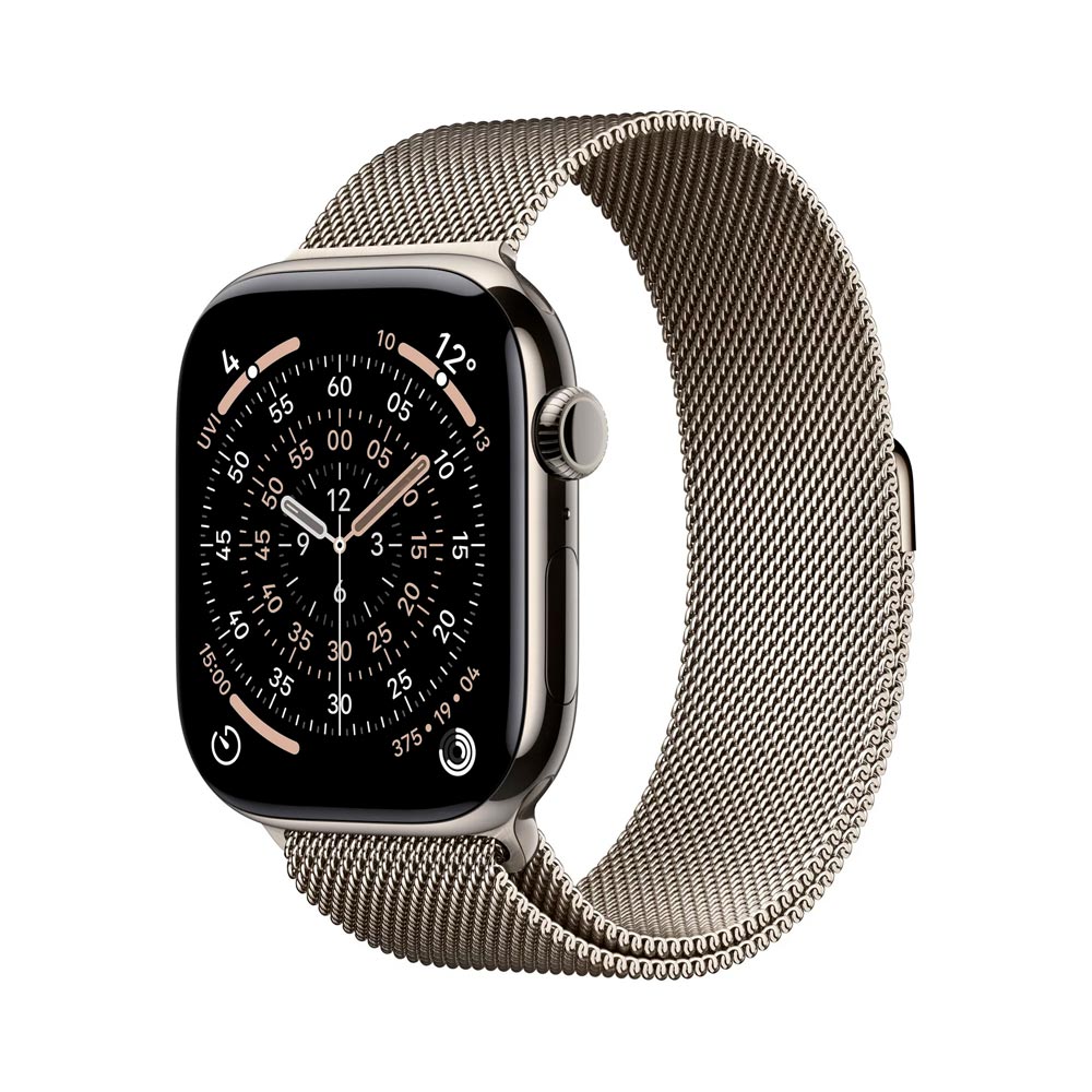 Apple Watch 11 42 mm titan, milánský řemínek M/L chytré hodinky