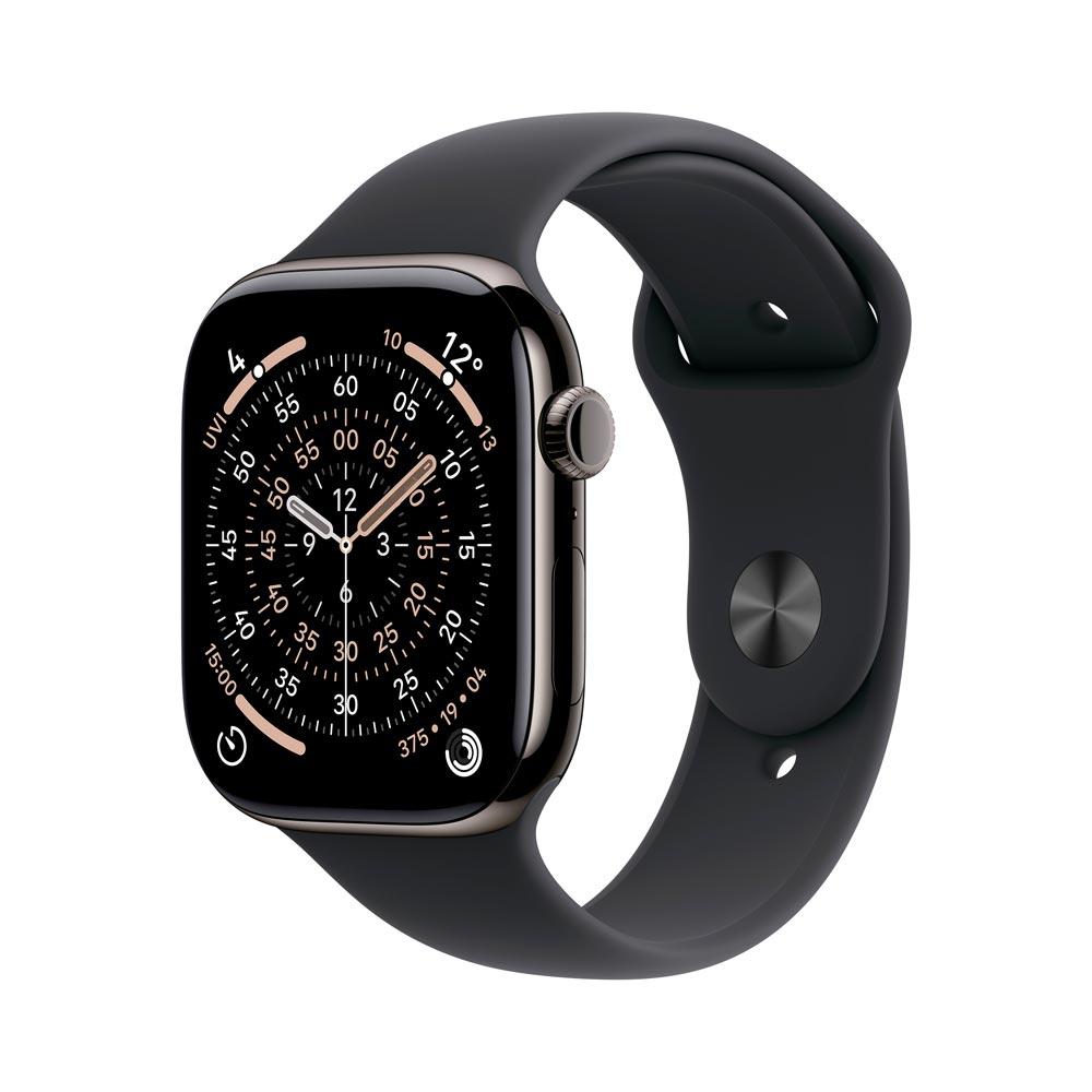 Apple Watch 11 42 mm titan, sportovní řemínek S/M chytré hodinky