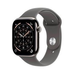 Apple Watch 11 46 mm titan, sportovní řemínek S/M chytré hodinky