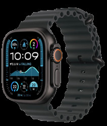APPLE Watch Ultra 2 (2024) 49mm Černý titan s černým oceánským řemínkem