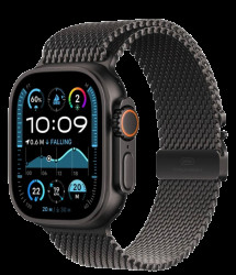 APPLE Watch Ultra 2 (2024) 49mm Černý titan s černým titanovým milánským tahem M