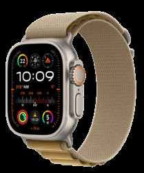 APPLE Watch Ultra 2 (2024) 49mm Přírodní titan se žlutohnědým alpským tahem M