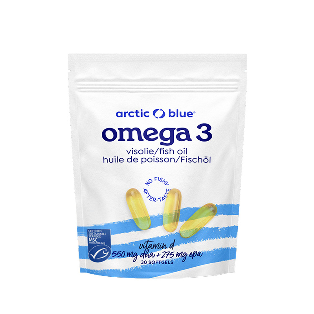 Arctic Blue Omega 3 550 mg DHA + 275 mg EPA + vitamin D 30 gelových kapslí