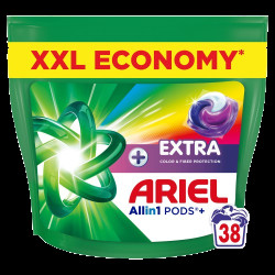 ARIEL Allin1 PODS+, extra color & fiber protection,kapsle na praní, 38 ks