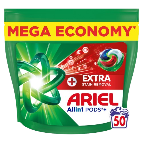 ARIEL Allin1 PODS+, Extra stain removal, kapsle na praní 50 ks