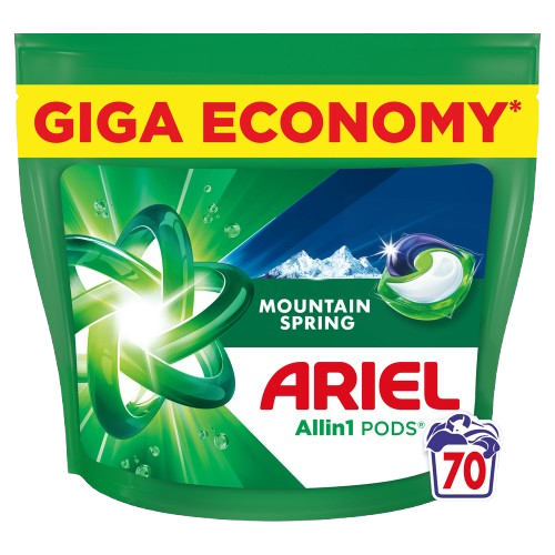 ARIEL Allin1 PODS, Mountain spring, kapsle na praní, 70 ks