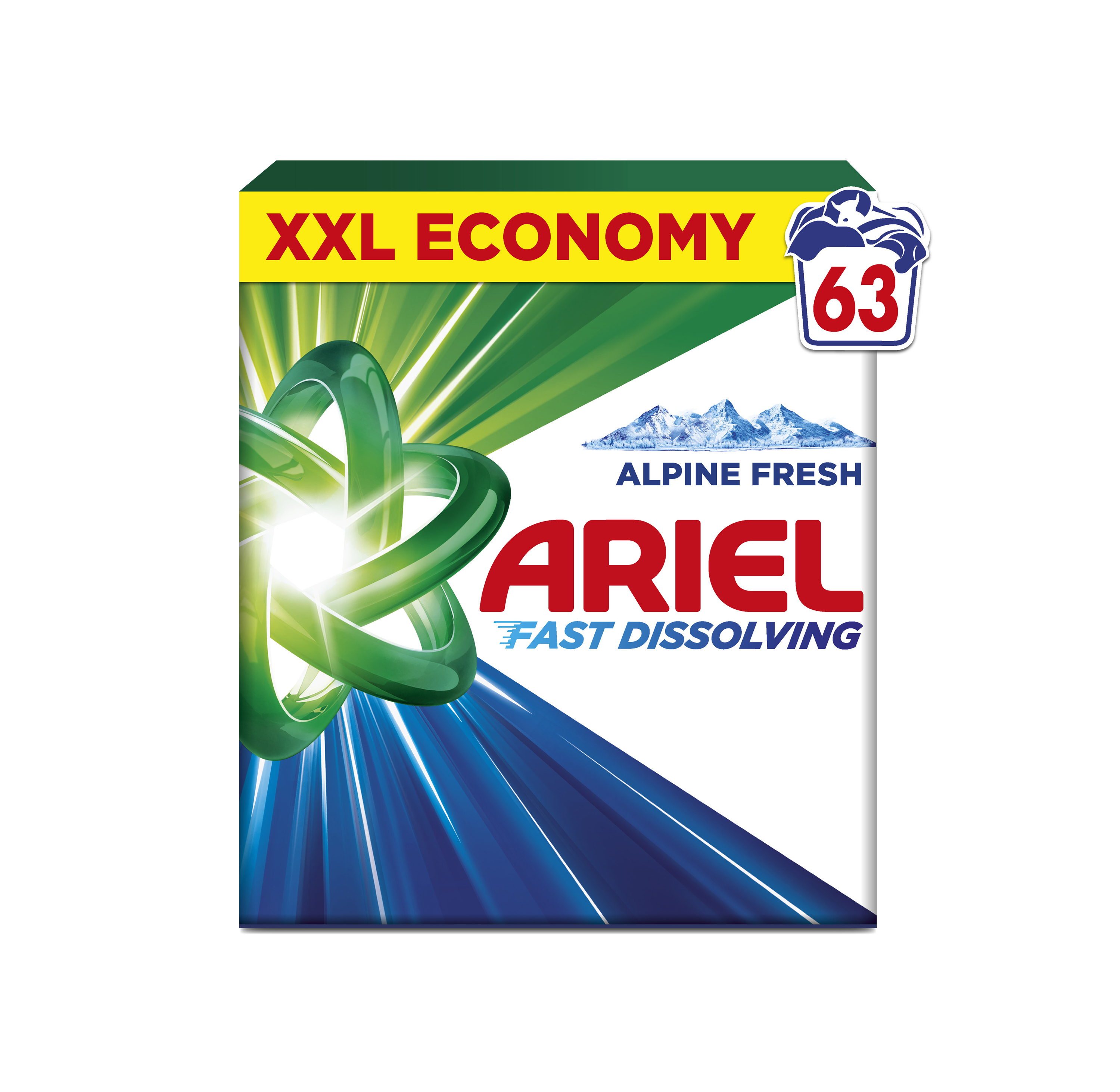 Ariel Alpine Fresh prášek na praní 3,465 kg 63 praní