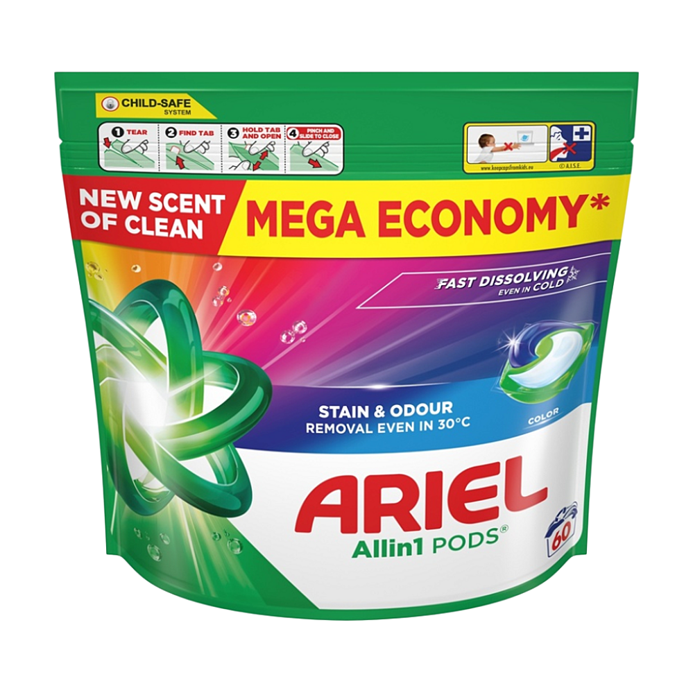 ARIEL Kapsle na praní Color 60 kusů