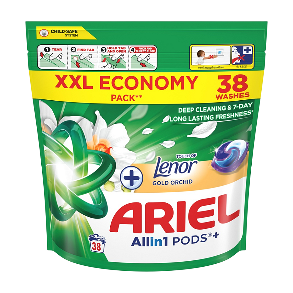 ARIEL Kapsle na praní Gold Orchid +Lenor 38 kusů